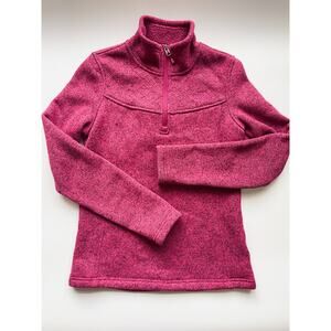 Women's North Face Cranberry Colored Quarter Zip Sweater Size Small